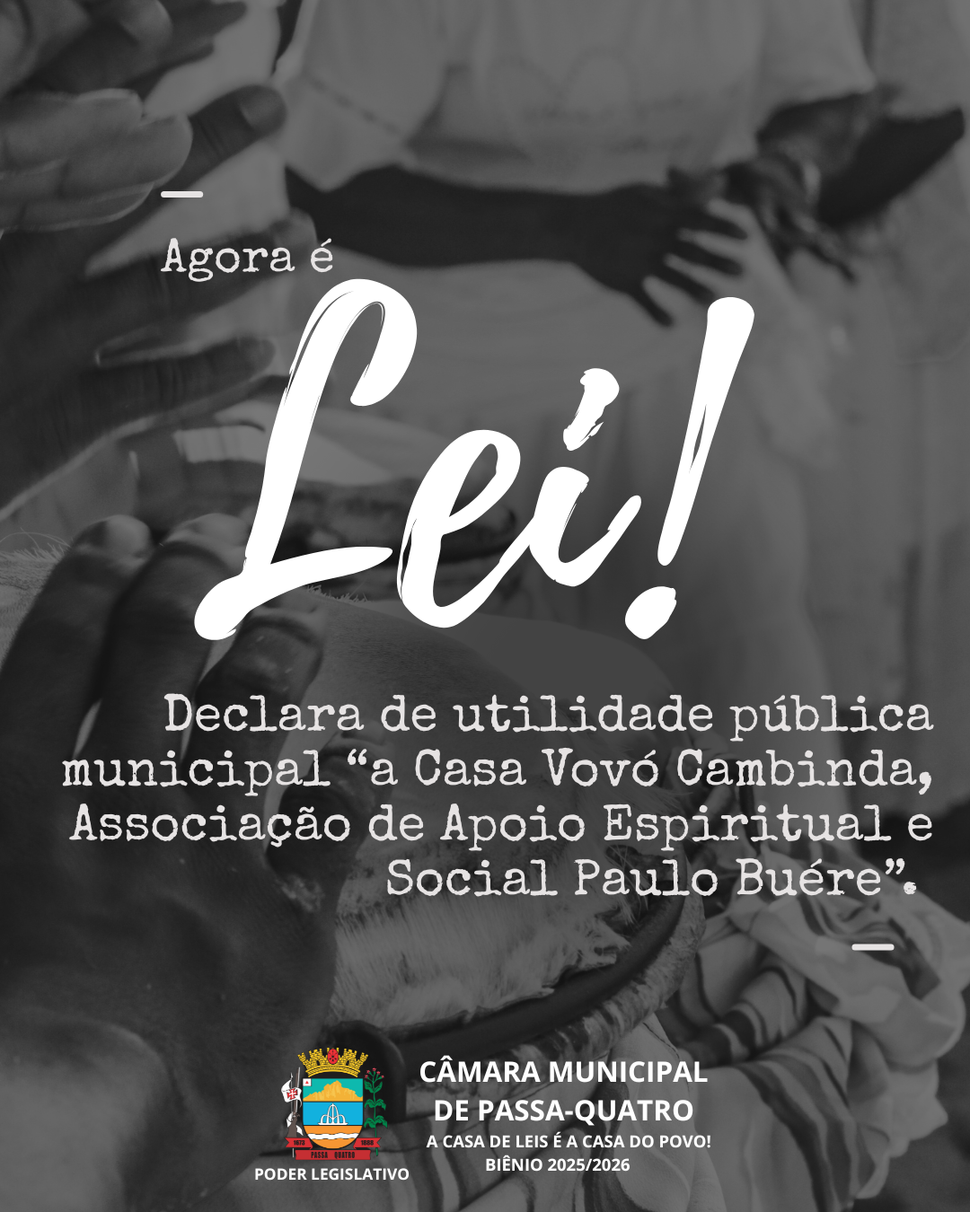 Agora é Lei! “Casa Vovó Cambinda” é declarada de utilidade pública em Passa-Quatro