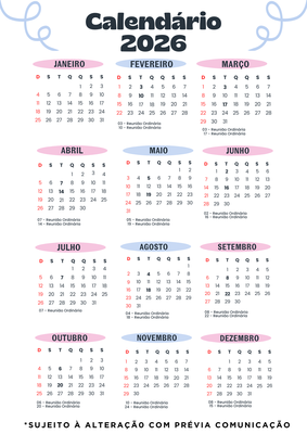 Calendário de Reuniões 2026