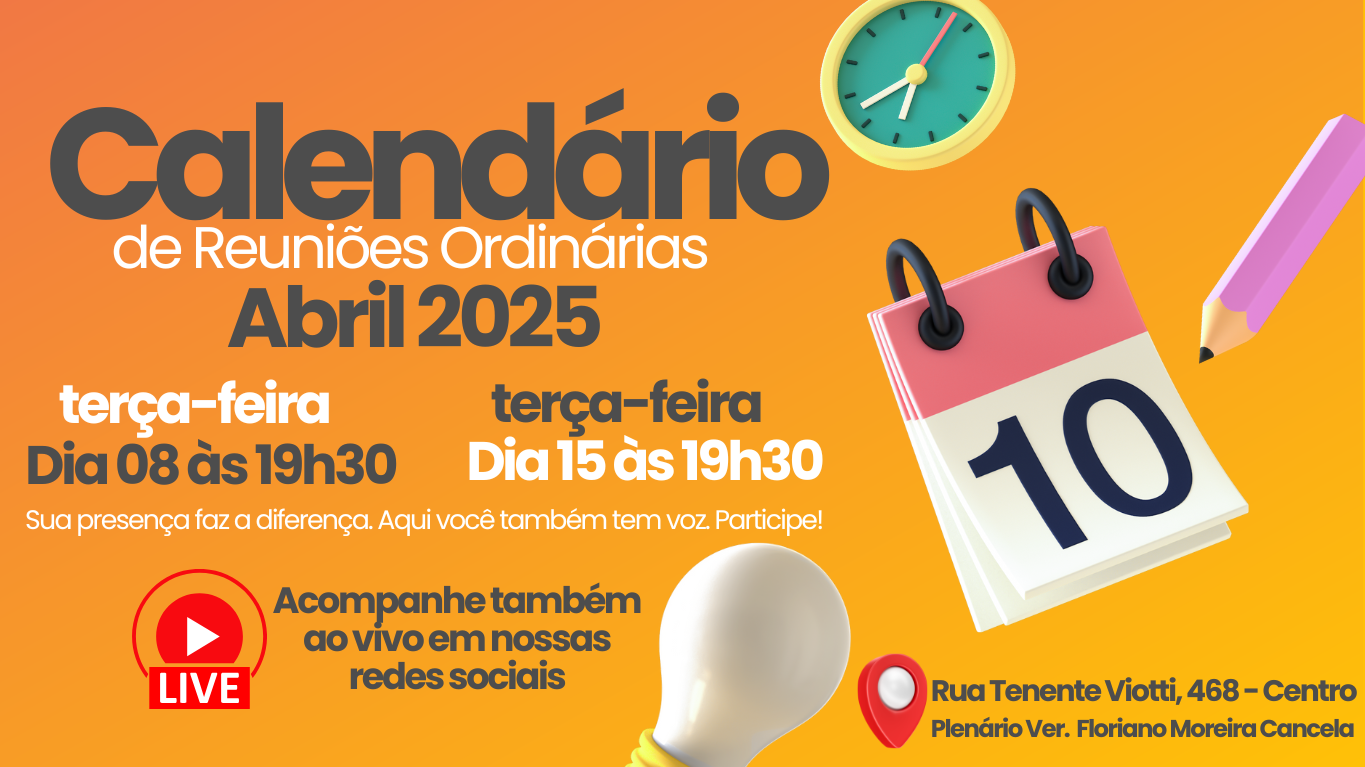 Calendário de Reuniões de Abril 2025